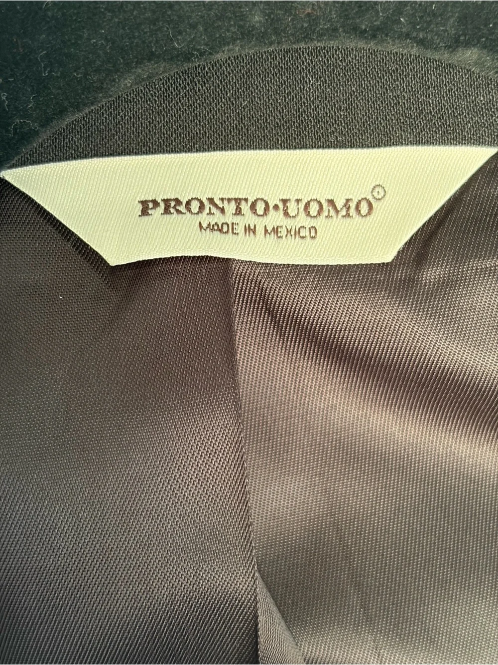 Pronto umo Men's Black Two-Button Blazer 43R 100%wool